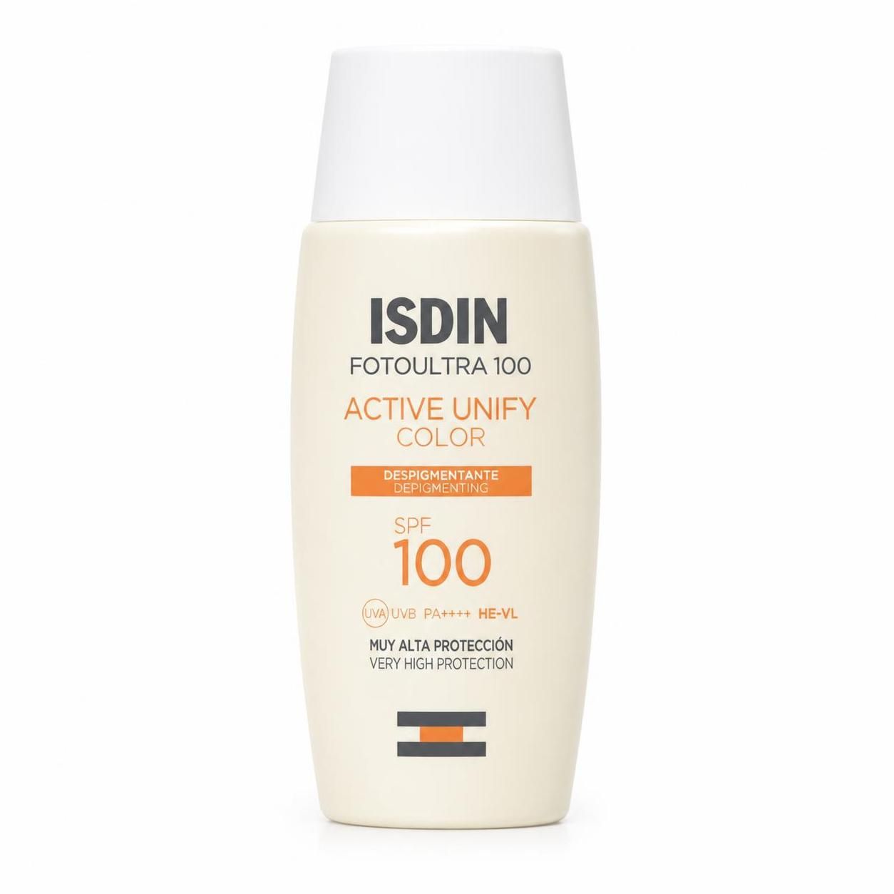 کرم ضدآفتاب بدون رنگ ایزدین SPF50 مدل FOTOULTRA 100 ACTIVE UNIFY ‌مناسب انواع پوست، حجم 50 میلی‌‌لیتر