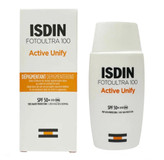 کرم ضدآفتاب بدون رنگ ایزدین SPF50 مدل FOTOULTRA 100 ACTIVE UNIFY مناسب انواع پوست، حجم 50 میلیلیتر